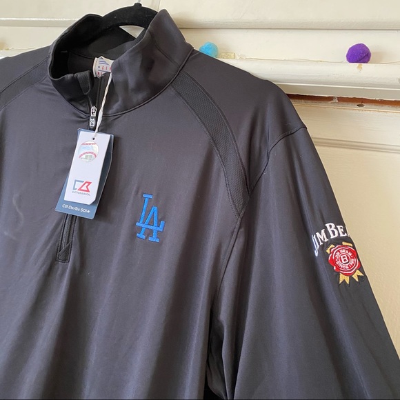 LA Dodgers Cutter & Buck Williams Half Zip Jacket - Picture 2 of 4